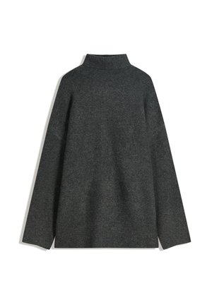 OVERSIZED HIGH-NECK - Strickpullover - dark grey