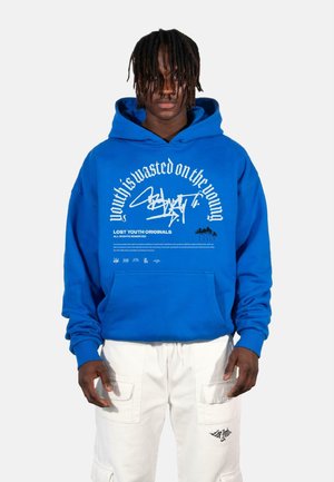 Lost Youth LY GRAFFITI - Pulover s kapuco - cobalt blue