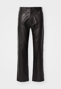 ALEC - Leather trousers - black