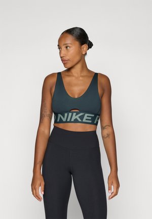 INDY PLUNGE BRA BOLD - Sport-BH med medium stöd - seaweed/clay green/white