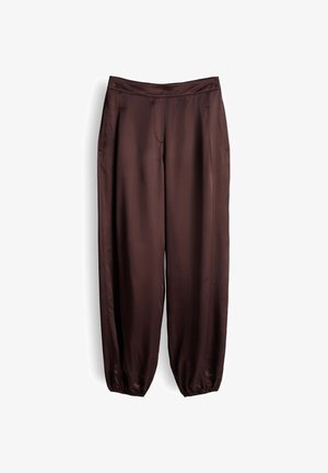 someday., BALLOON FIT SATIN - Broek - mahogany