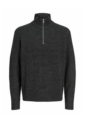 Jack & Jones, KNITTED POLO MELANGE KNITTED POLO - Pullover - black