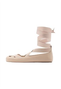CRISSCROSS STRAP - Ankle cuff ballet pumps - off-white