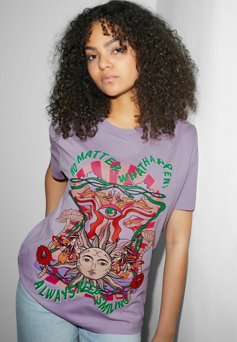 CLOCKHOUSE TShirt print light violet/flieder Zalando.at