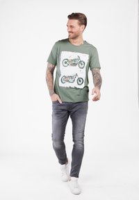 Key Largo MT BRAKE ROUND - Camiseta estampada - salbei green