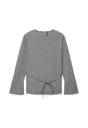 Calliope, CAMICIA TINTA UNITA - Blouse - grigio fumo melange
