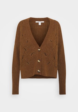 STRUCTURE OPTIC CARDIGAN - Cardigan - brown