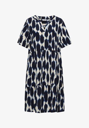 Cecil, KNEE-LENGTH DRESS WITH SPLIT NECK AND TEXTURE - Vestido informal - urban dark blue