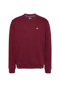 Tommy Jeans REG BADGE CRE EXT - Sudadera - deep rouge