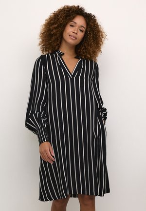 Jurk - black chalk stripe