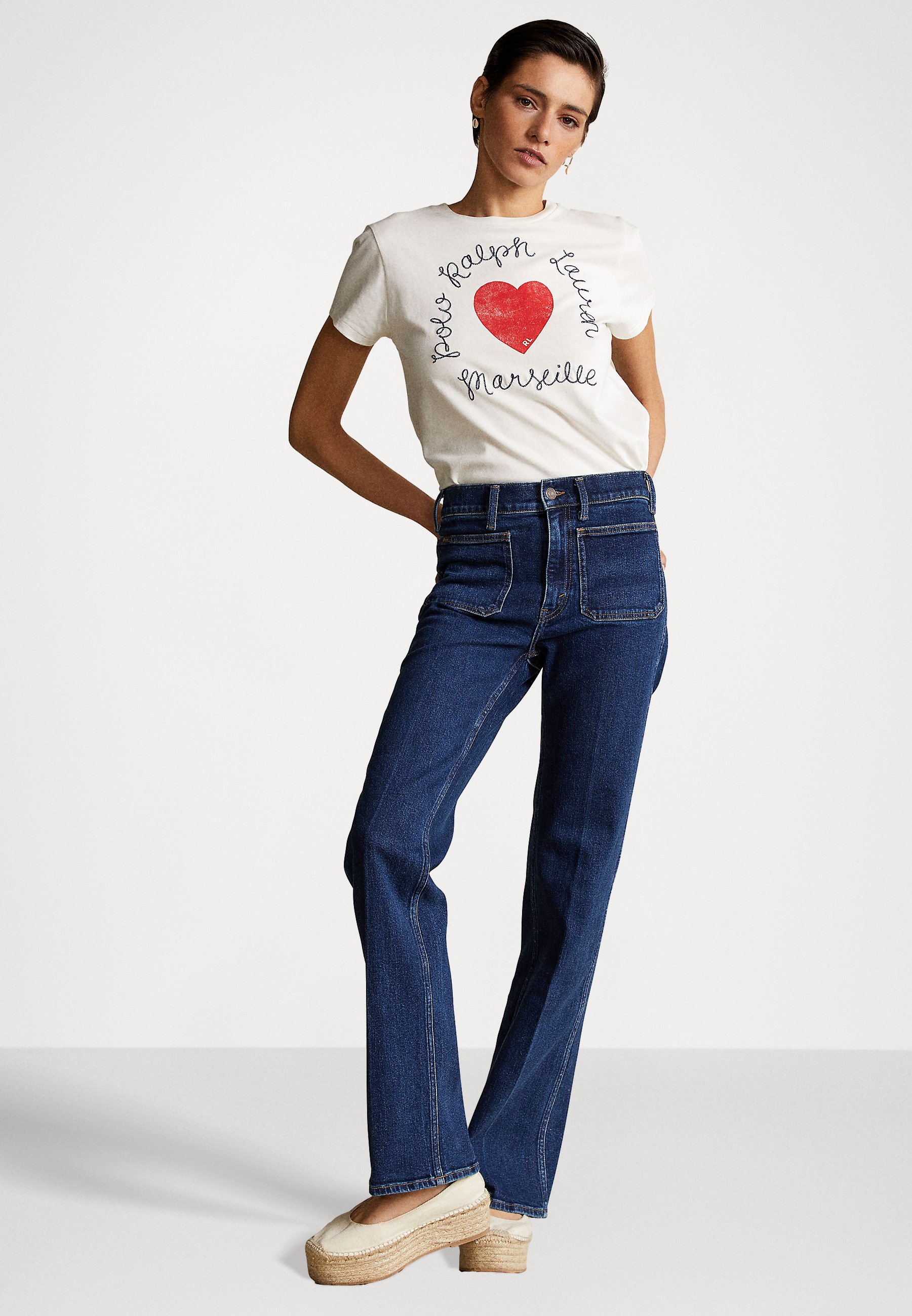 Polo Ralph Lauren JENN FLARE JEAN - Flared Jeans - dark indigo