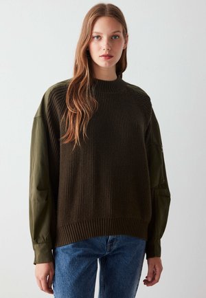 TECHNICAL FABRIC MIX - Trui - green