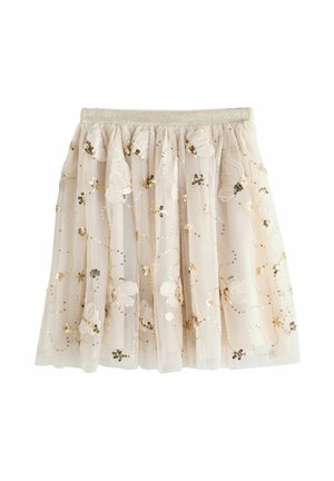 REGULAR FIT - SEQUIN - Skladaná sukňa - gold