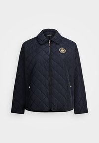 CREST-PATCH DIAMOND-QUILTED JACKET - Giacca da mezza stagione - dark navy