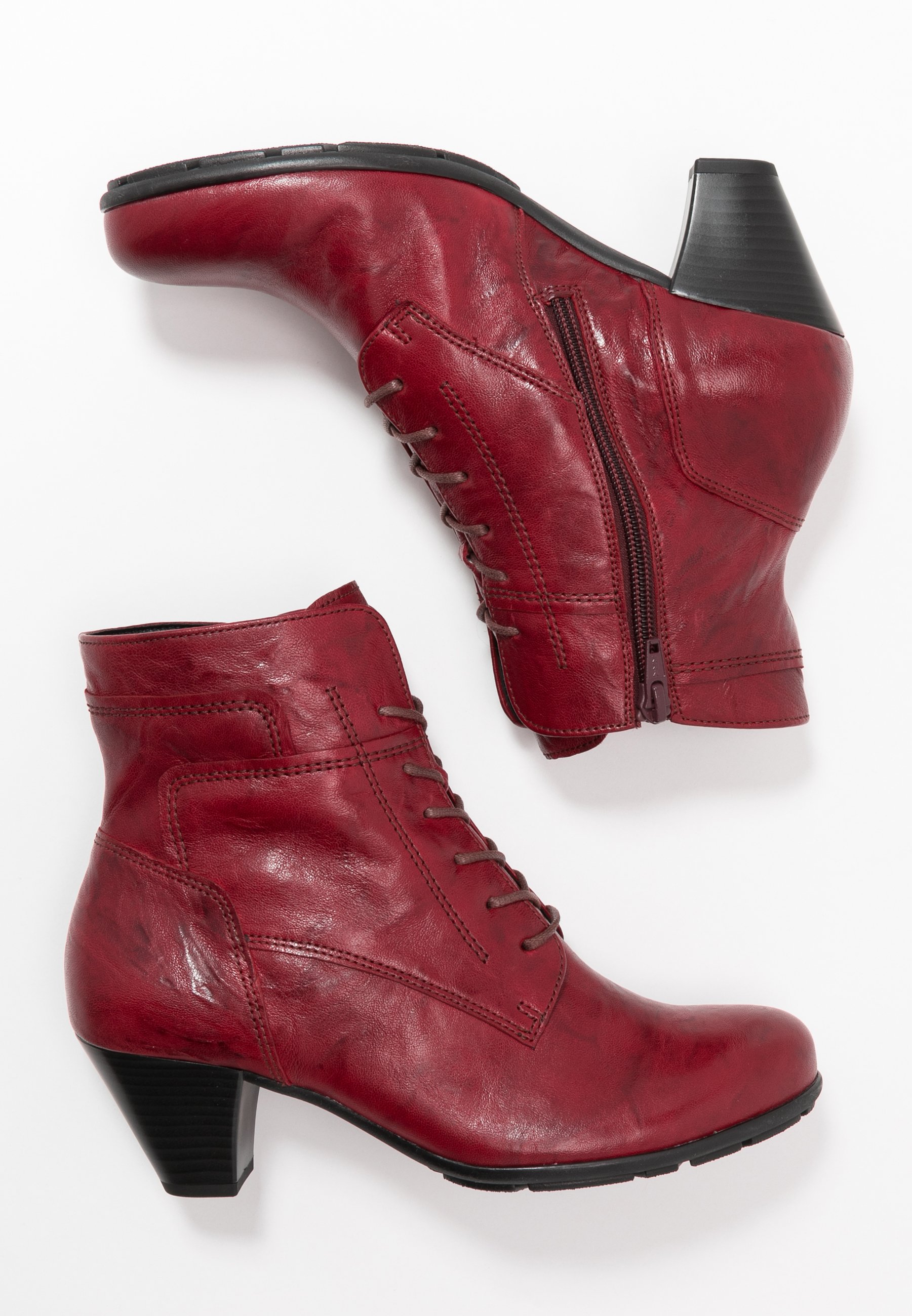 Bottines confort rouges cuir - Gabor