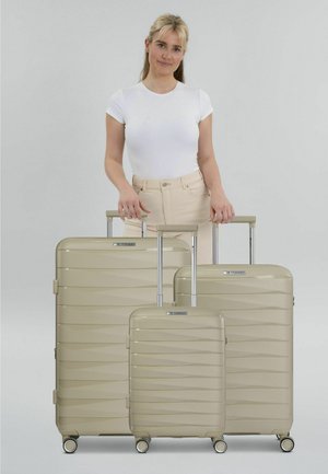FRANKY, LONDON 4 ROLLEN KOFFERSET 3-TEILIG MIT DEHNFALTE UNISEX - Juego de maletas - beige
