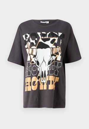 Noisy May, NMIDA HOWDY CHICA - T-shirt print - obsidian