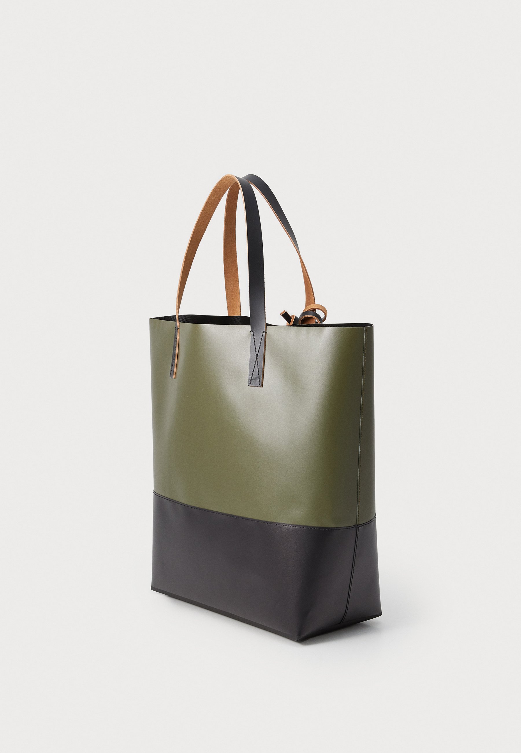 バッグ MARNI TRIBECA HORIZONTAL TOTE BAG Marni TRIBECA TOTE UNISEX - Tote bag - deep sage/black/khaki - Zalando