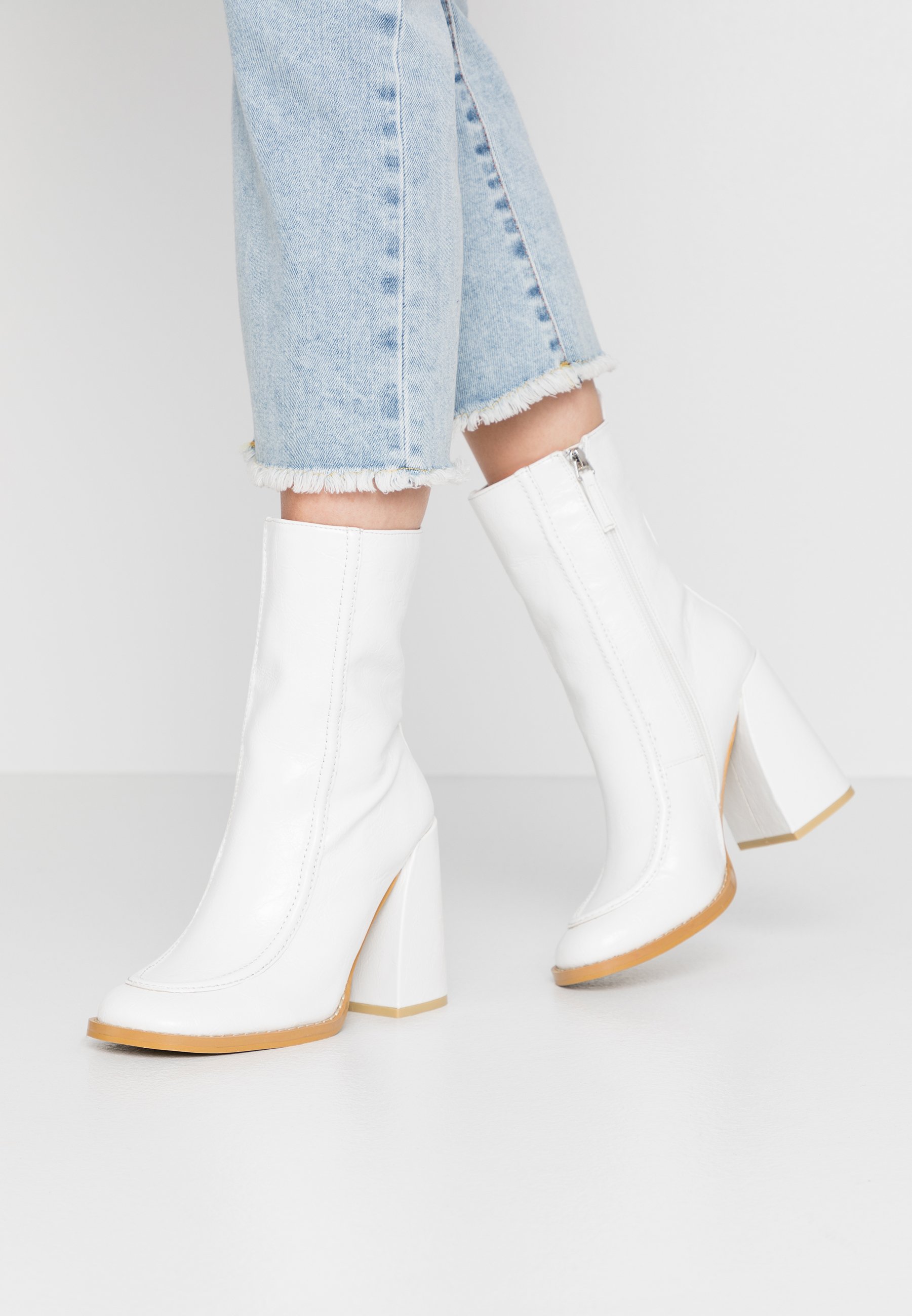 vegan white booties
