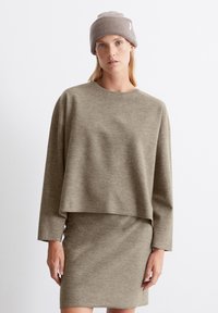 Marc O'Polo LONGSLEEVE ROUNDNECK - Strikkegenser - shaded brown melange