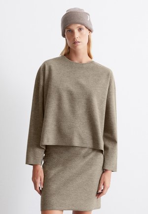 Marc O'Polo LONGSLEEVE ROUNDNECK - Strickpullover - shaded brown melange