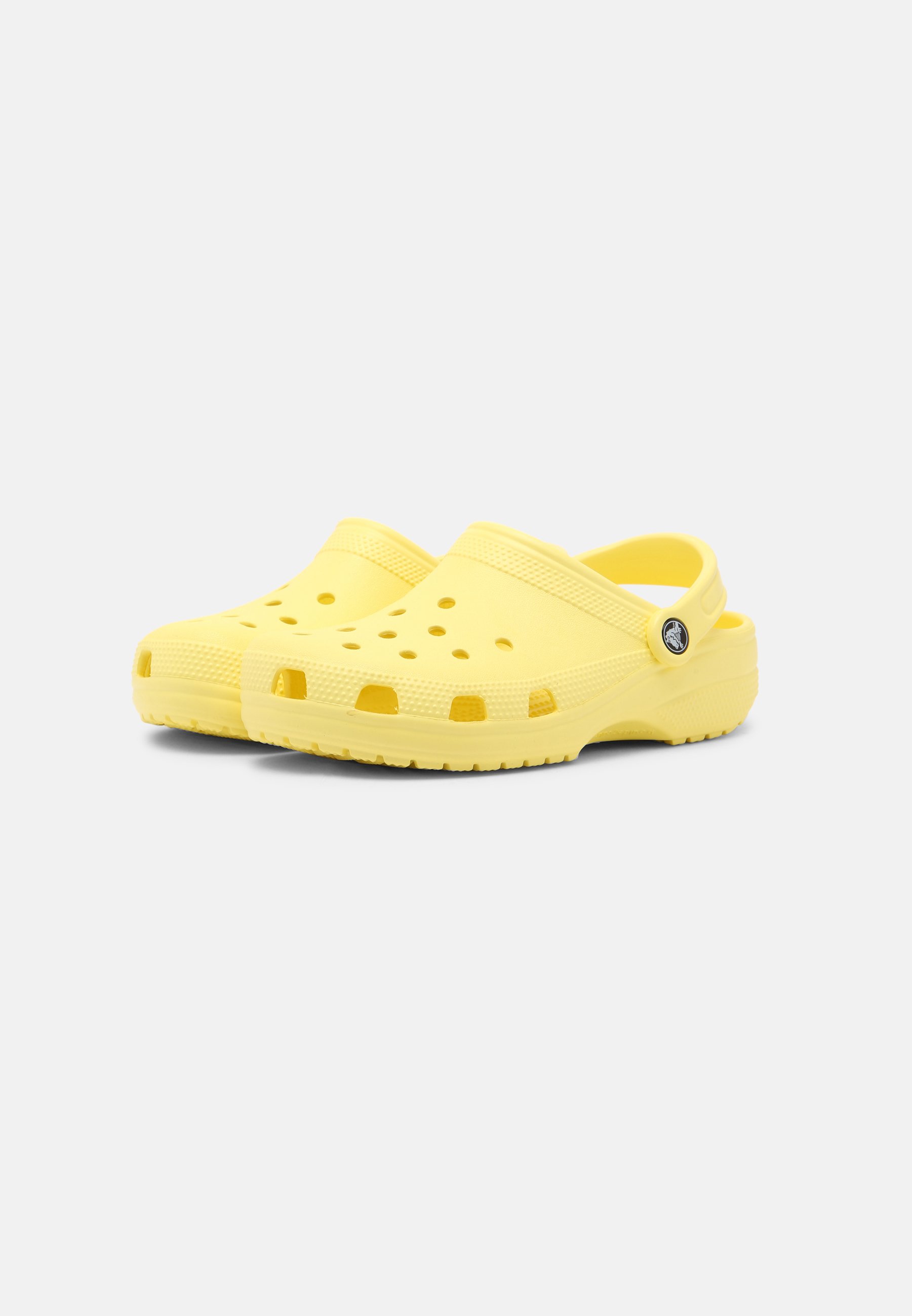 banana print crocs