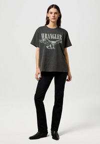 Wrangler LOOSE FIT - T-shirt con stampa - faded black