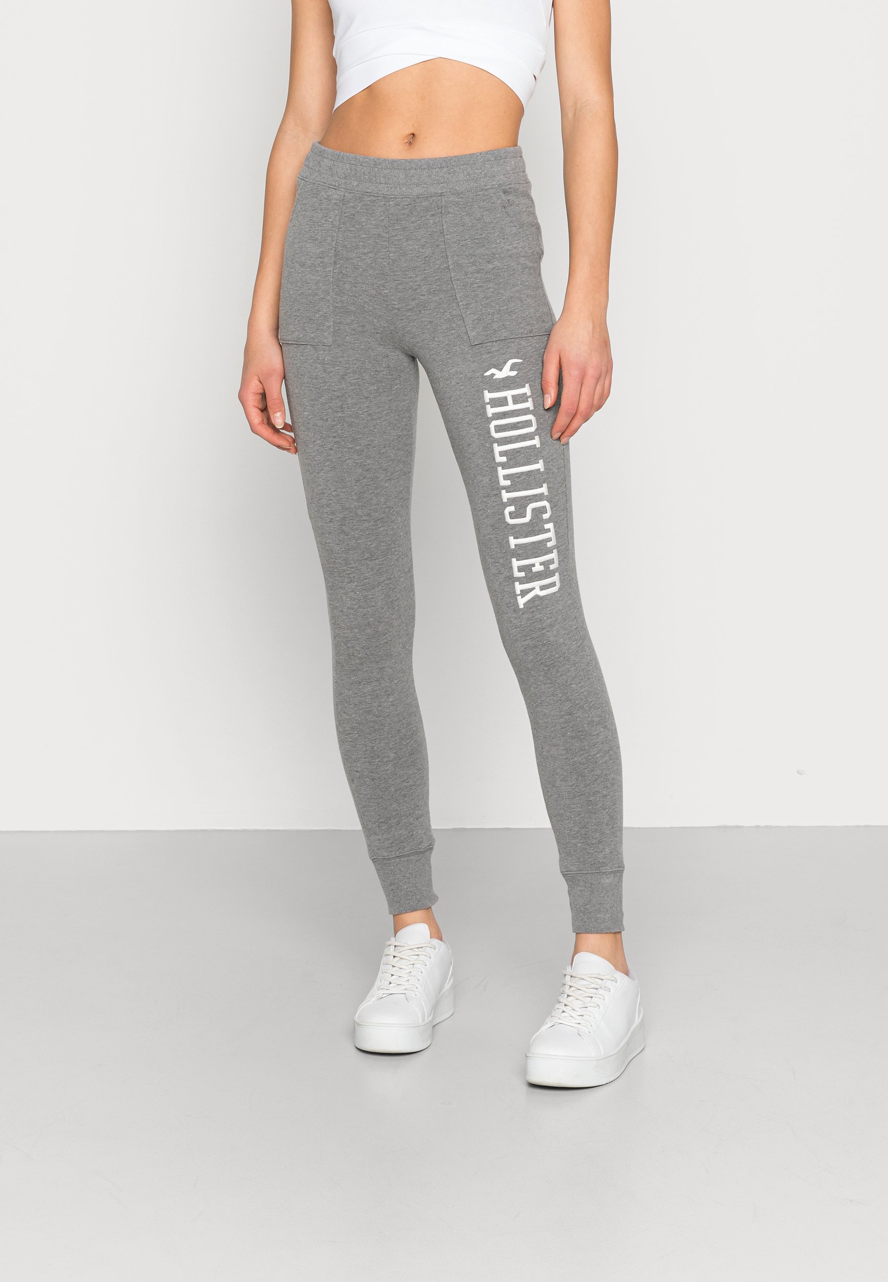 Hollister Co. LOGO FLEGGING - Pantaloni sportivi - grey/grigio - Zalando
