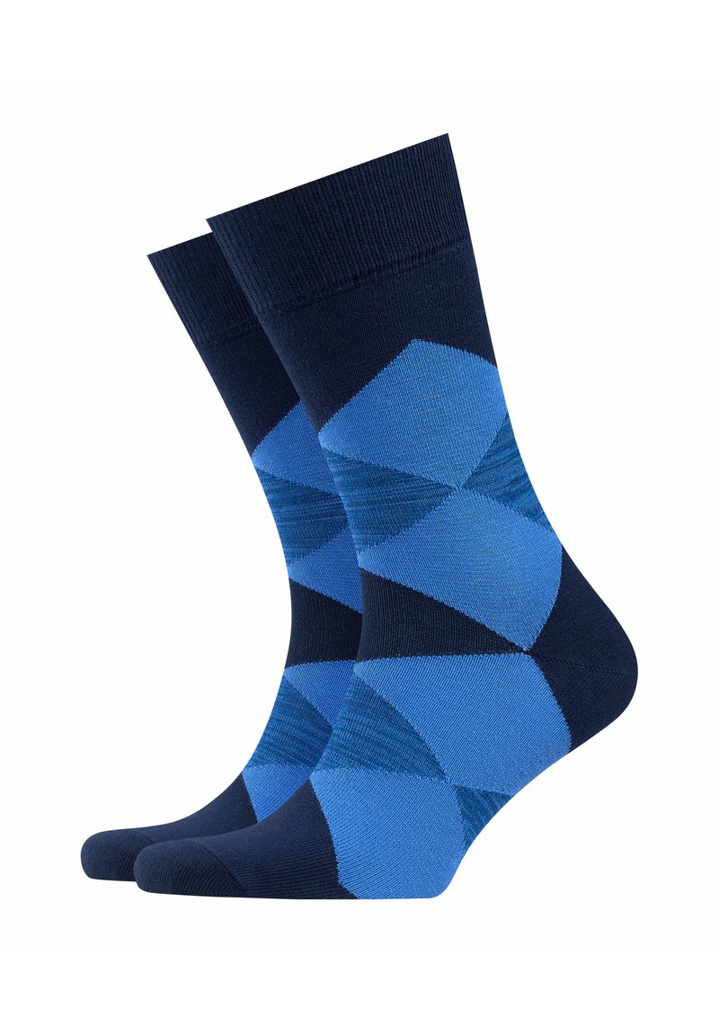 Burlington Blackpool Blauw herensokken