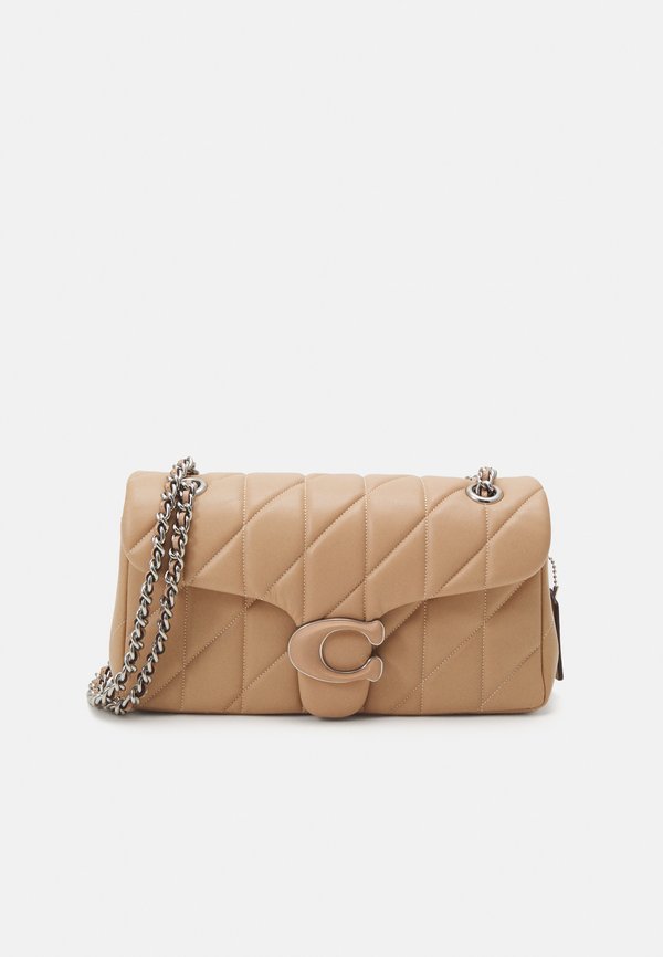 QUILTED COVERED TABBY SHOULDER BAG - Cross body bag - buff4