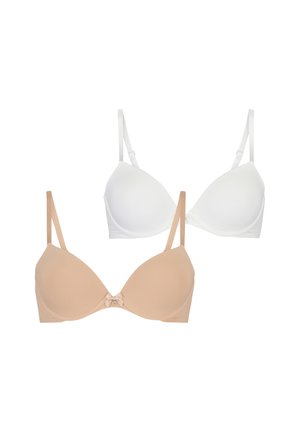 2-PACK PADDED - Triangle bra - white