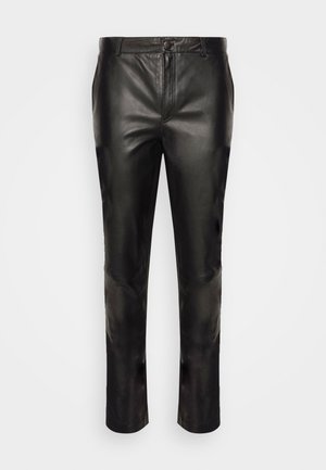 GUIDO TROUSERS  - Nahkahousut - black