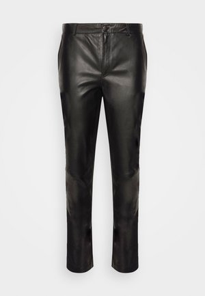 STUDIO ID GUIDO TROUSERS - Kožené nohavice - black