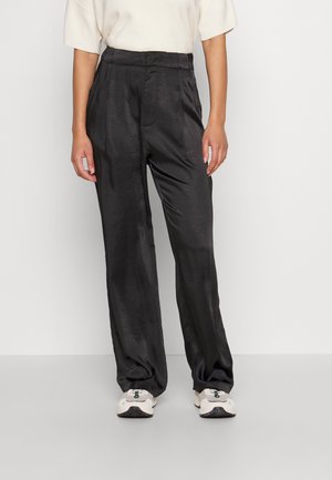 GAP Petite PLEATED WIDE PANT - Pantalon classique - black