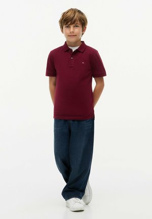 Tommy Hilfiger, FLAG POLO S/S - Poloshirt - burgundy