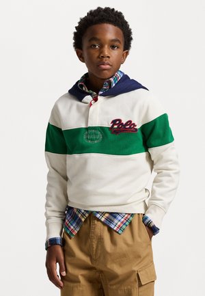 LOGO RUGBY HOODIE UNISEX - Hoodie - White/Green
