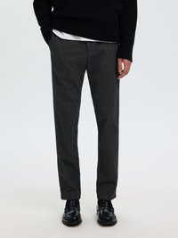Selected SLH175 MILES BRUSHED PANTS - Chinos - dark grey