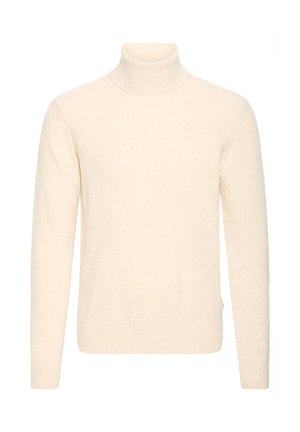 Casual Friday, CFKARL FINE KNIT ROLLNECK - Strickpullover - light sand melange