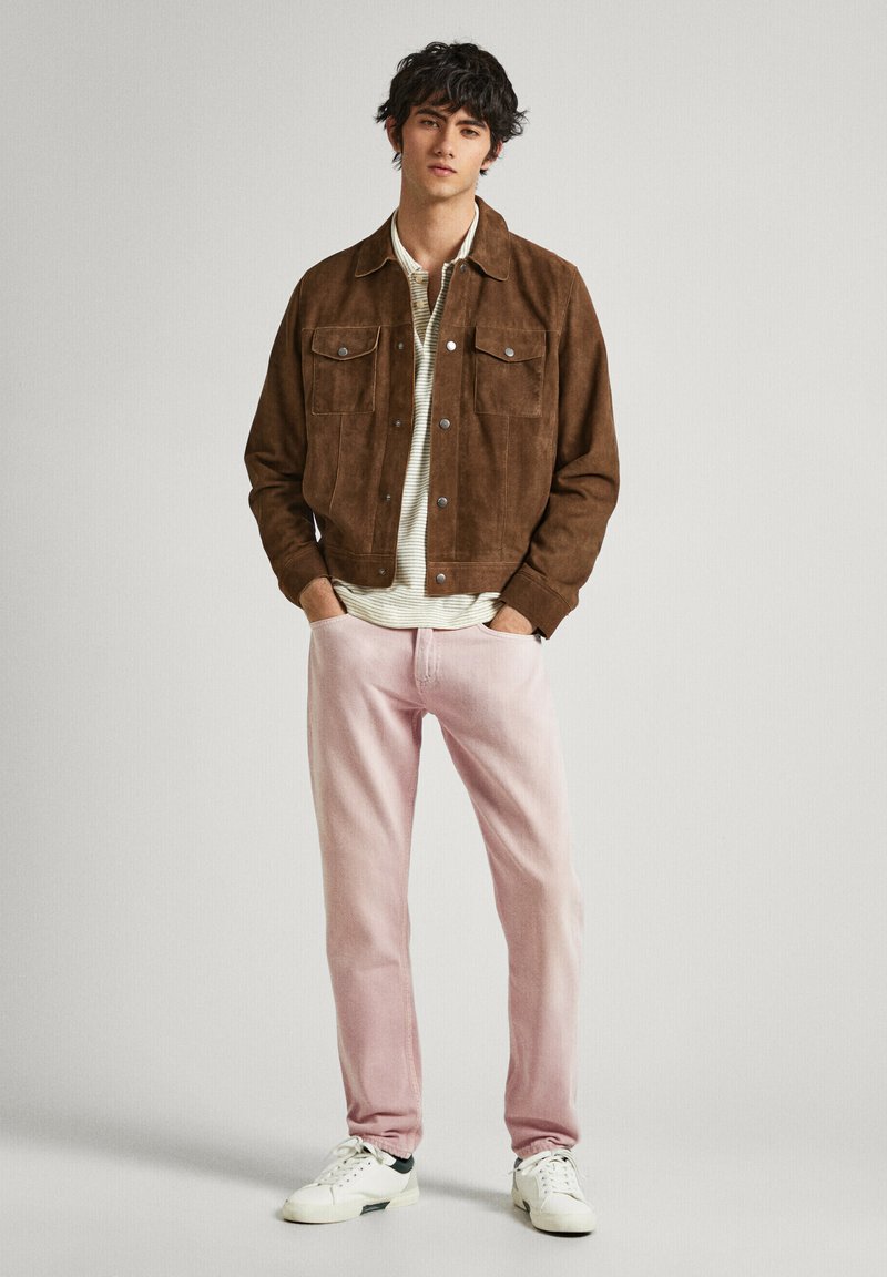 Pepe Jeans Slim fit jeans donkerroze Pepe Jeans Slim fit jeans donkerroze