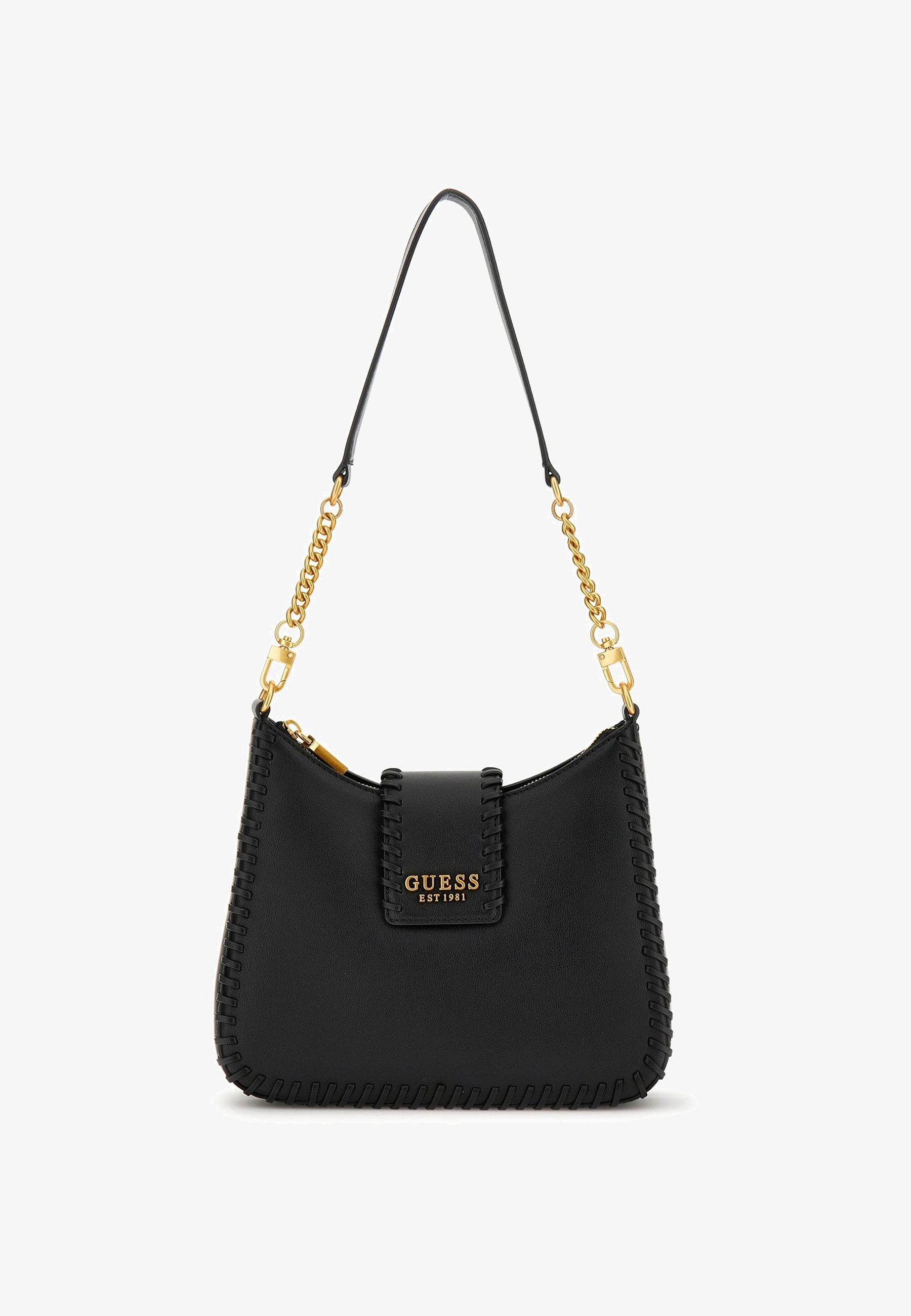 Guess LIBERA NÄHTE IN RELIEFOPTIK Handbag schwarz/black Zalando