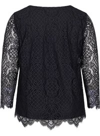 Zizzi WITH V NECK - Blouse - black