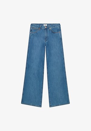 Wrangler WORLD WIDE - Wide Leg - mid_stone