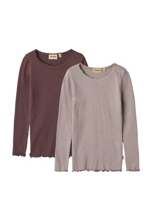 2 PACK REESE - Maglietta a manica lunga - purple/fudge