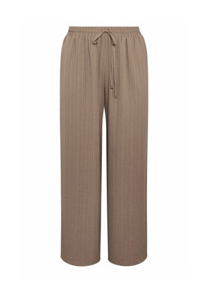 Yours Clothing, WOMEN'S WIDE LEG TROUSERS - Broek - light brown