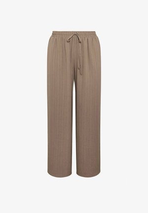 Yours Clothing, WOMEN'S WIDE LEG TROUSERS - Pantaloni - light brown
