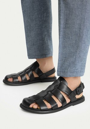 Gino Rossi, GINO ROSSI MEN'S SANDALS BLACK - Trekkingsandale - black