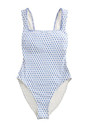 Marks & Spencer, PRINTED PADDED WIDE STRAP SQUARE NECK - Badedragt - blue mix