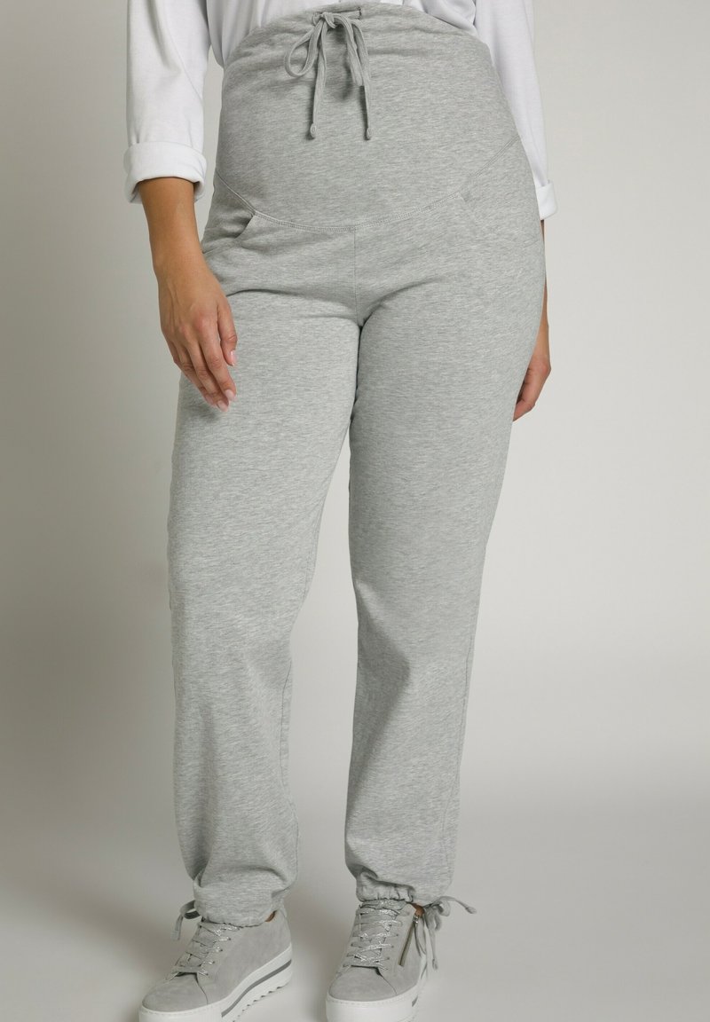 Ulla Popken BELLIEVA- EXTRABREITER BUND GERADES BEIN - Trousers - light gray-mottled