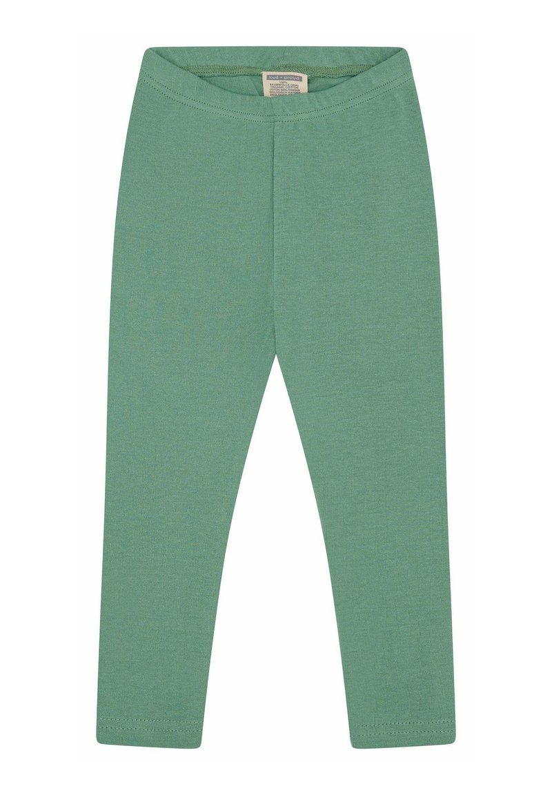 Aansluitende, groene leggings van zachte katoen met een aansluitend design, voorzien van een rekbare tailleband en zonder zichtbare naden.