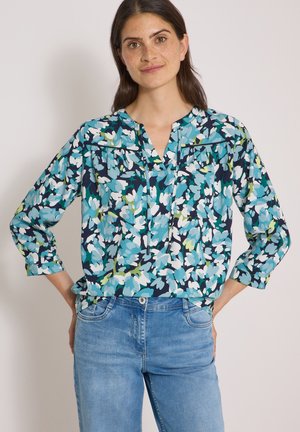 Cecil, 3/4-SLEEVE TUNIC WITH SPLIT NECK AND PRINT - Blouse - urban dark blue